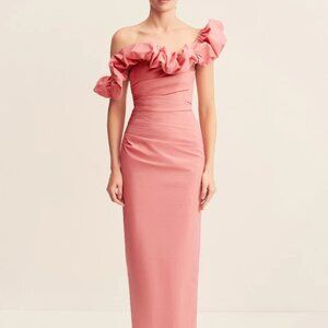 Shona Joy campbell ruffle draped maxi dress - bubblegum size 4 US